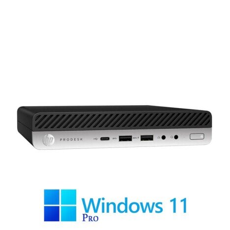 Mini PC HP ProDesk 600 G5, Hexa Core i5-8500T, 16GB, 480GB SSD, Win 11 Pro